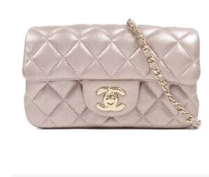 CHANEL Pink Quilted Flap classic mini
